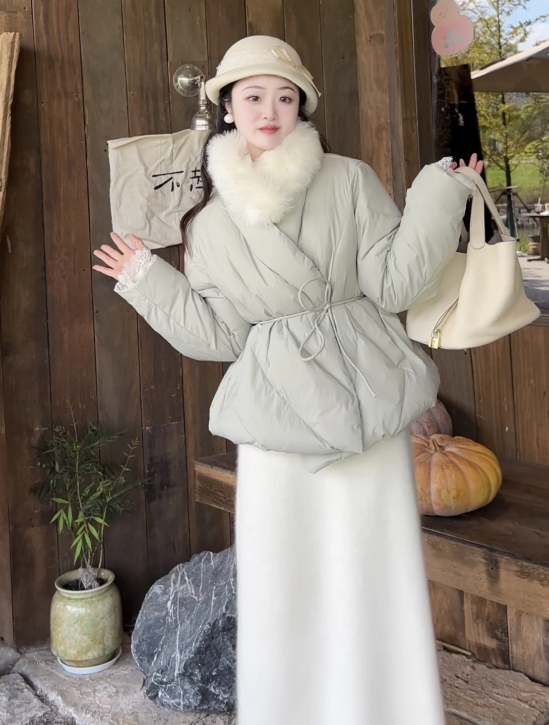 

Утепленная стеганая куртка с наполнителем из пуха, женское пальто свободного кроя с 90% белым утиным пухом, зимняя верхняя одежда.