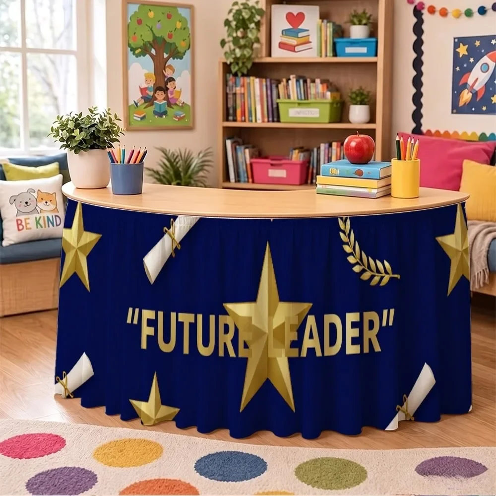 1pc detachable party table skirt is suitable for birthday parties, weddings, dessert tables, dining tables and campus decoration