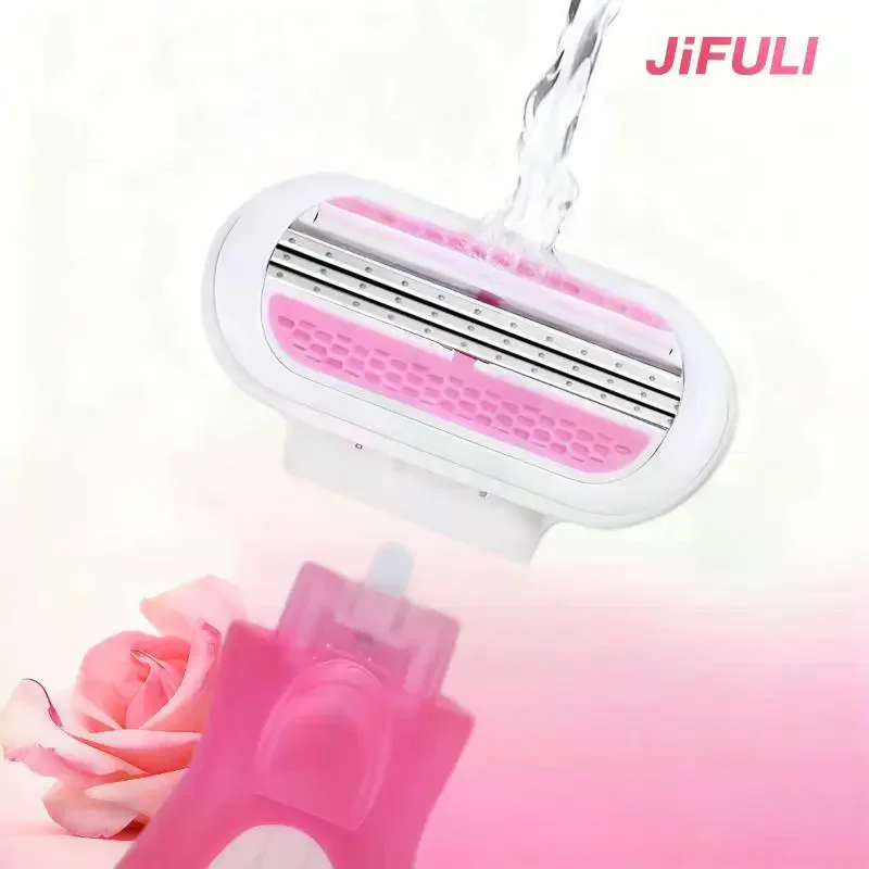 Women Razor For Travel Face Leg Bikini Body Hair Shaving With Protective Net Blade Lady Manual Shaver Set Portable