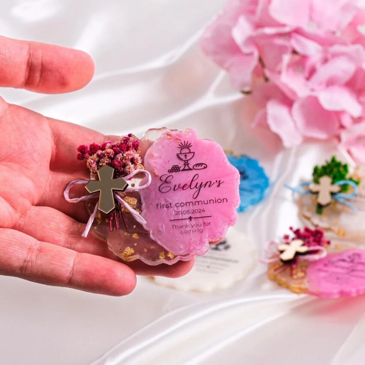 Baptism Party Favours for Guests Epoxy Resin Magnet, First Communion Magnet Favour, Baby Shower Favour, Thank You Favour, Christ