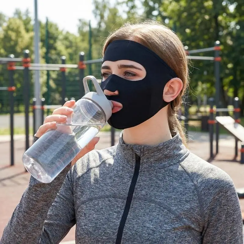 

UV Protection Face Cover for Women Summer Hang Ear Sunproof Sports Mask Breathable for Hiking Cycling Fitness Outdoors