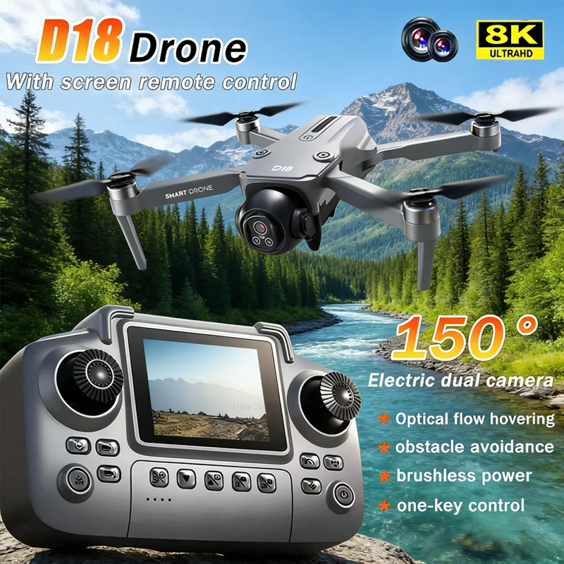 

НОВЫЙ GPS-дрон 8K профессиональный с обходом препятствий, двойной HD-камерой, оптическим позиционированием, бесщеточным двигателем, 5G WiFi FPV квадрокоптер