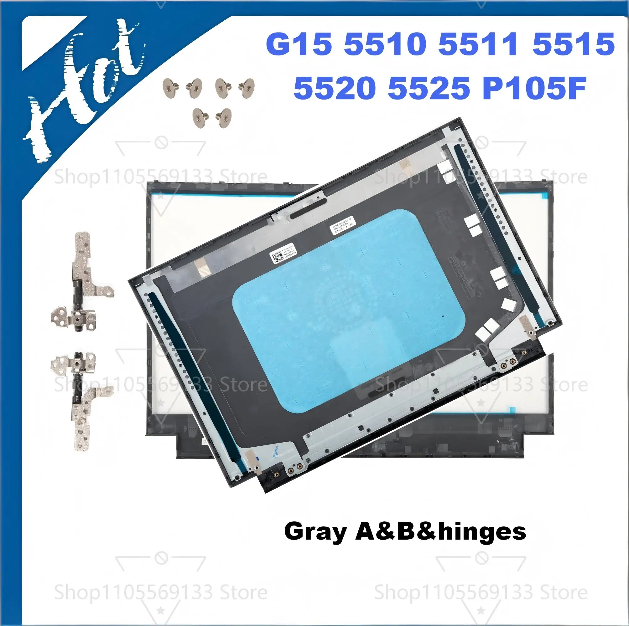 tampa-traseira-lcd-nova-bezel-e-dobradicas-p105f-para-dell-g15-5510-5511-5520-5515-5525-03wxnm-0hxrth