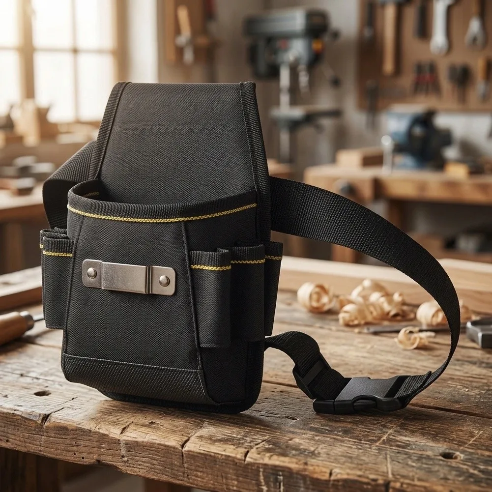 Utility Waist Bag for Hand Tools - Compact 15.5x6x24cm Lightweight 230g Pouch with Multi Compartment Organization