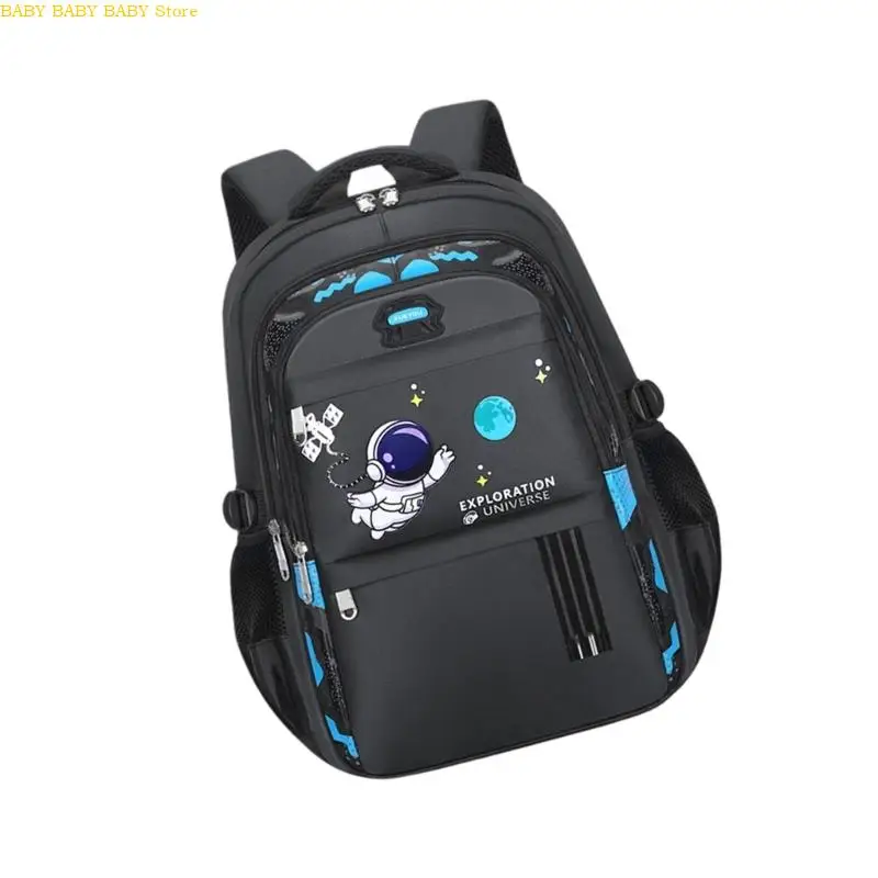 

Q81A Roomy Space Themed Childrens Backpacks Scratch Proof Oxford Multiple Compartments
