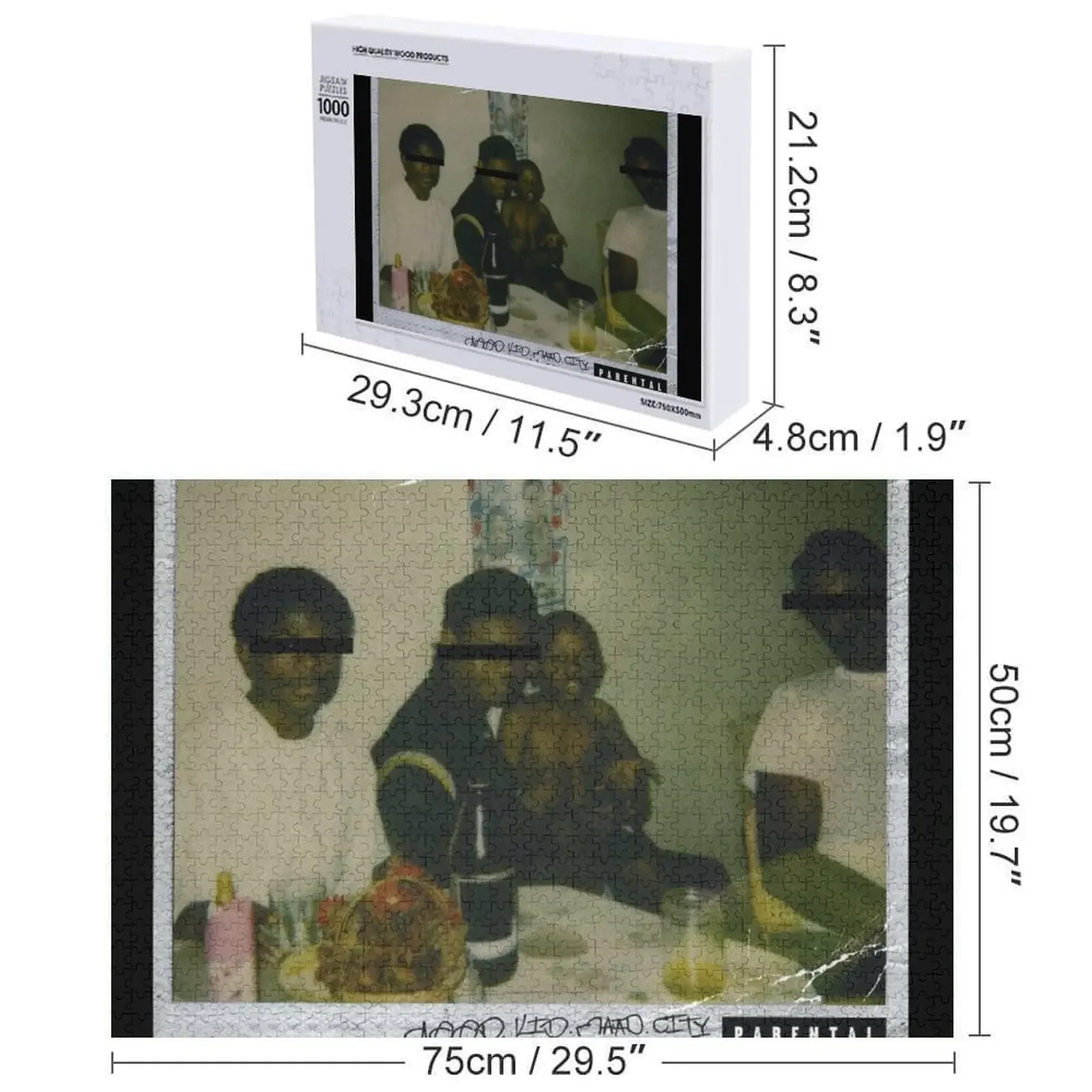 Giocattolo per bambini con puzzle vintage Old Vibe con puzzle fotografico personalizzato