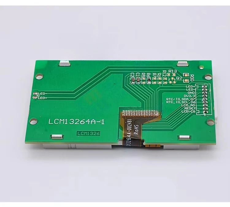 13264 COG Yellow Green LCD Module, ST7567 Driver Chip 3.3V SPI Serial LCM Display Screen