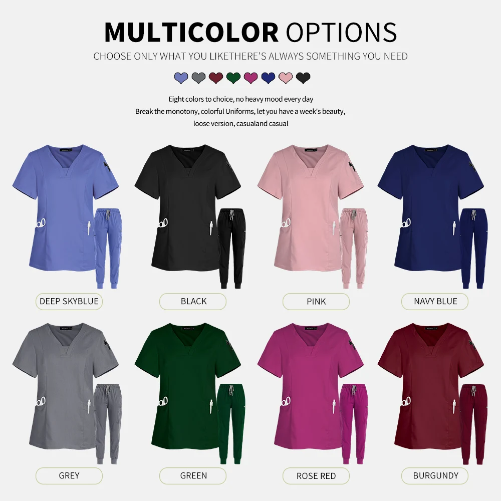 Niaahinn venda quente ternos cirúrgicos calças superiores médicas uniforme de enfermeira esfrega uniforme hospitalar de alta qualidade uniformes de enfermagem esfrega conjunto