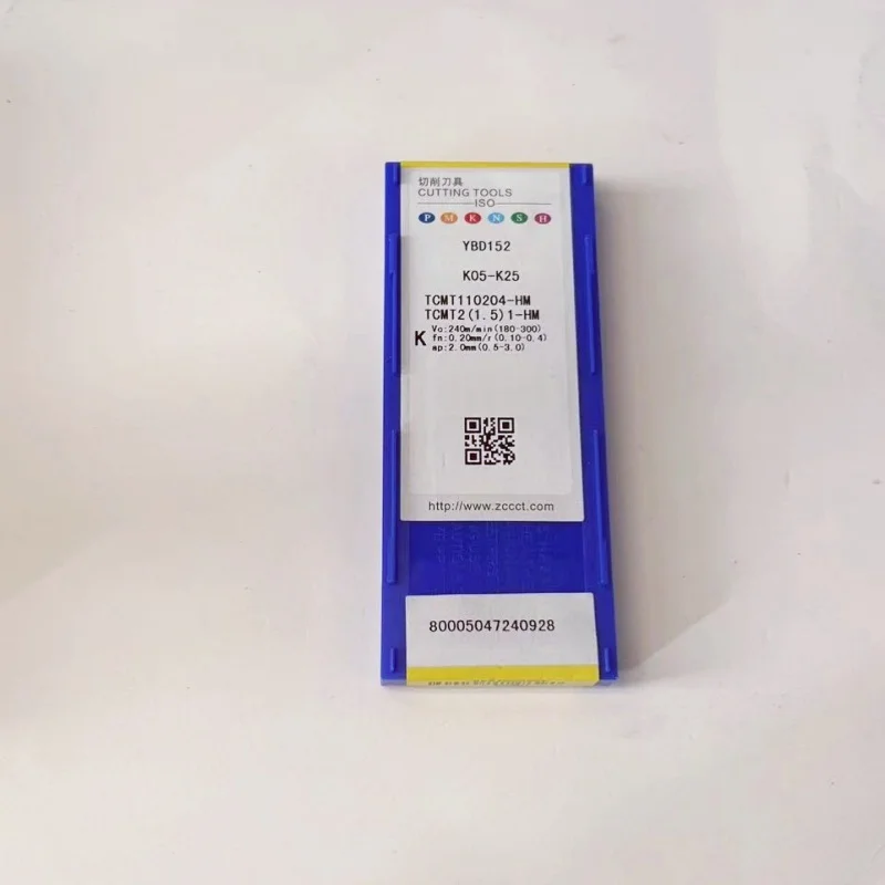 TCMT110204-HM YBD152 /TCMT110208-HM YBD152 /TCMT110204-HM YBC251 /TCMT110208-HM YBC251 CNC تحول شفرة كربيد 10 قطعة