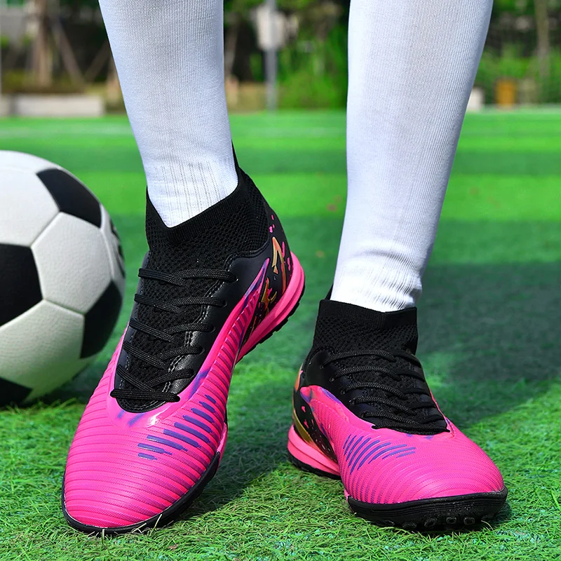 Hot Selling Outdoor High-quality Adult Football Shoes Shock-absorbing Rebound Versatile Nail Shoes Comfortable Soft Sports Shoes