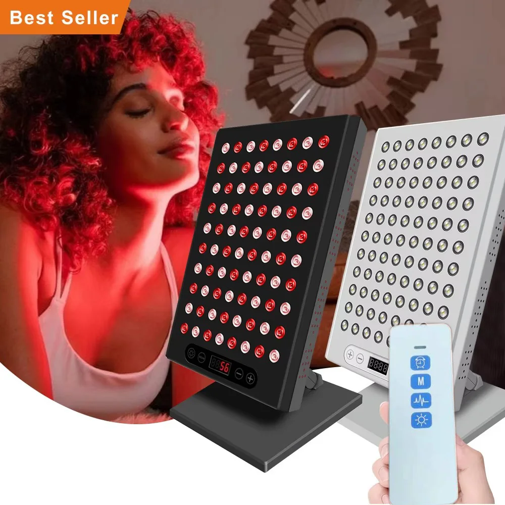 660nm 850nm Red Light Therapy for Body Pain Relief Skin Health and Face Near Infrared Red Light Panel Device Adjustable Stand