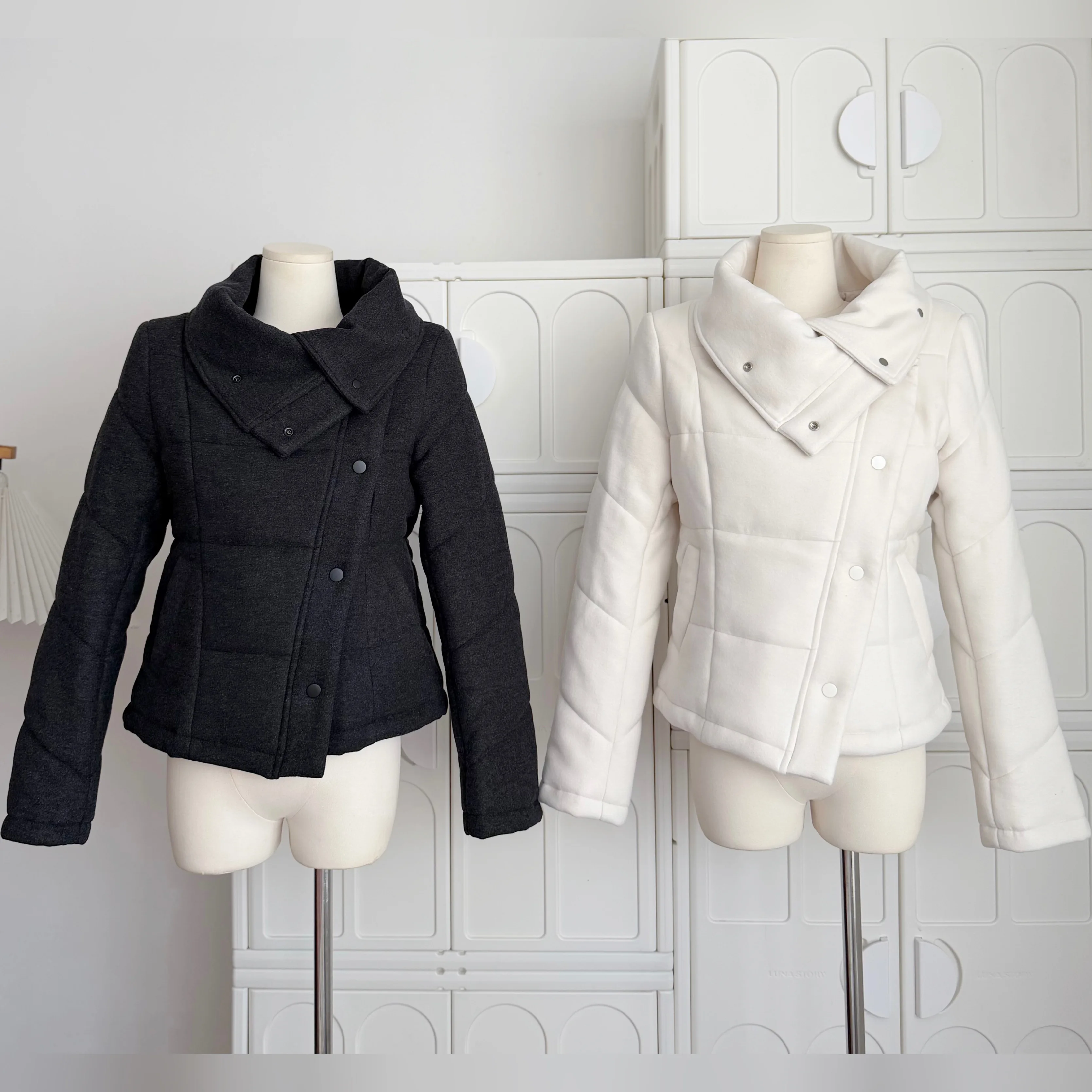 

Женская осенне-зимняя толстая теплая стеганая куртка, женская уличная одежда, нерегулярная однобортная тонкая короткая верхняя одежда с длинными рукавами