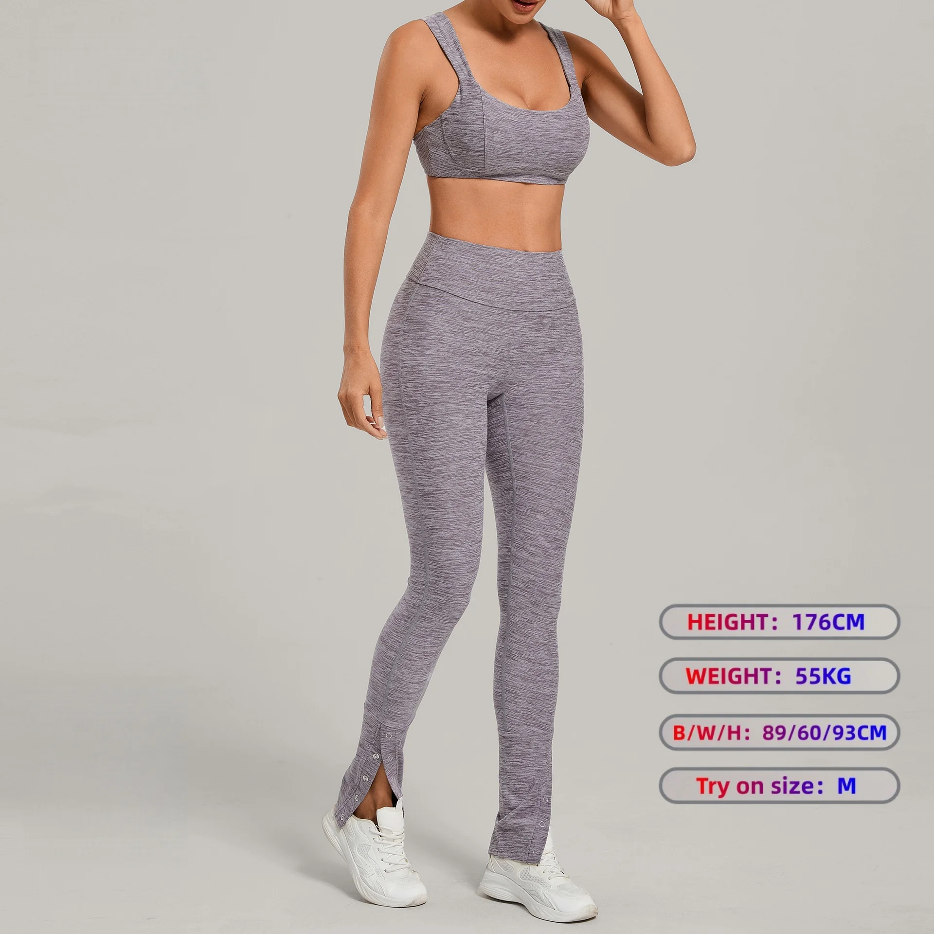 New Women's Yoga Set Sports Fitness High-Waisted Butt-Lift Backless Brushed Wide-Leg Pants Casual Running Workout Gym Yoga Suit