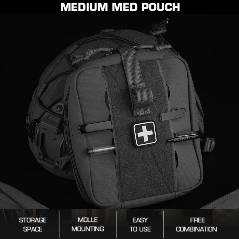 

Medium First Aid Organizer | Waterproof Emergency Pouch | EDC Medical Kit for Hiking