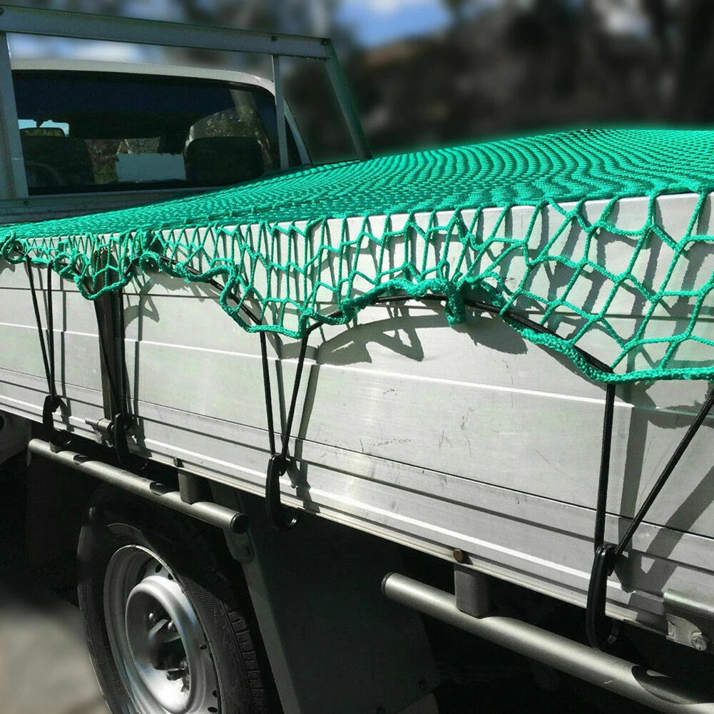 15 Hooks Truck Cargo Net Cargo Transport As Shown Robust Trailer Net For Loads Strong Elasticity Adjustable Design