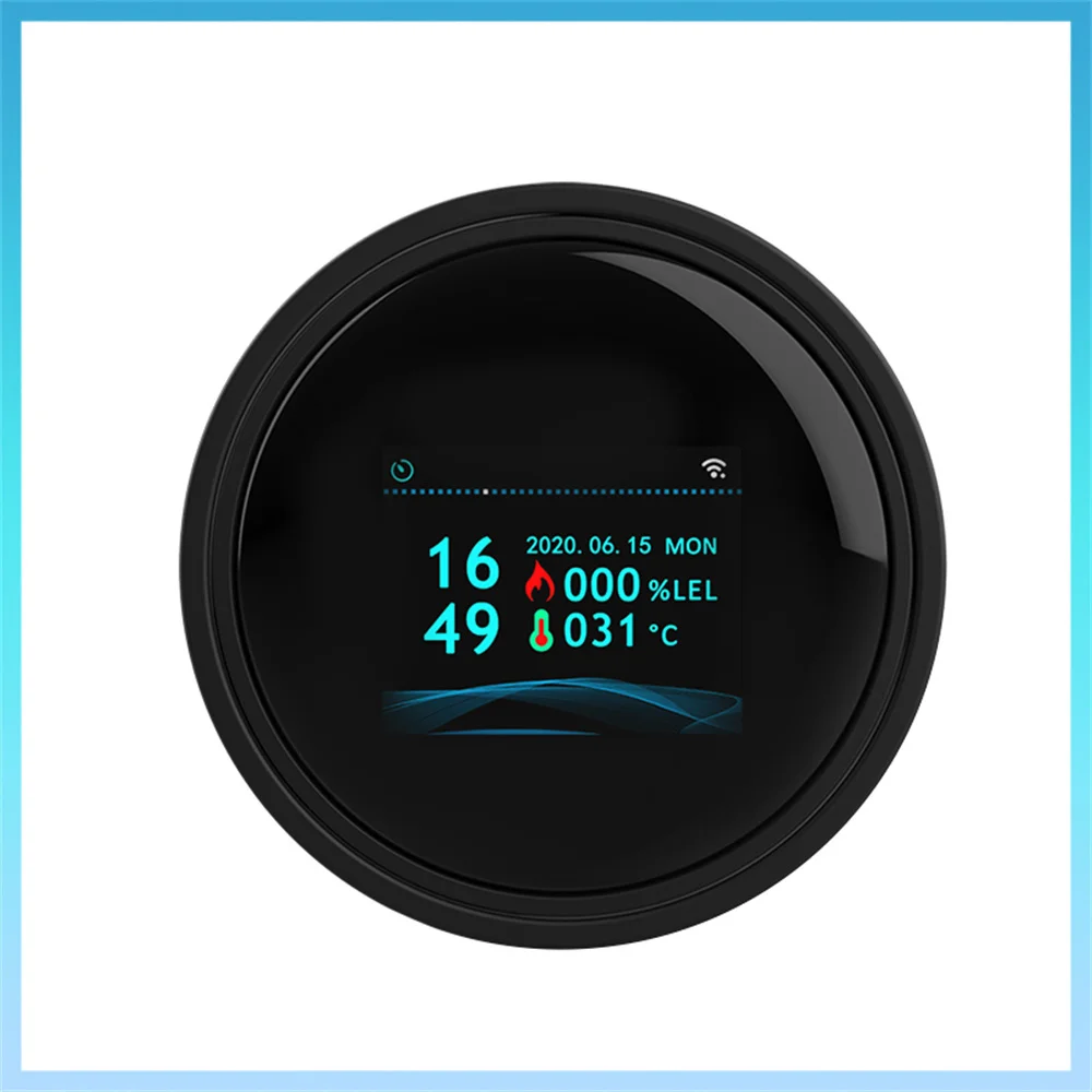Умный детектор утечки газа Tuya Wifi умный датчик природного газа с сигнализацией, цифровой детектор дыма, работает с Smartlife, 1/2 шт.
