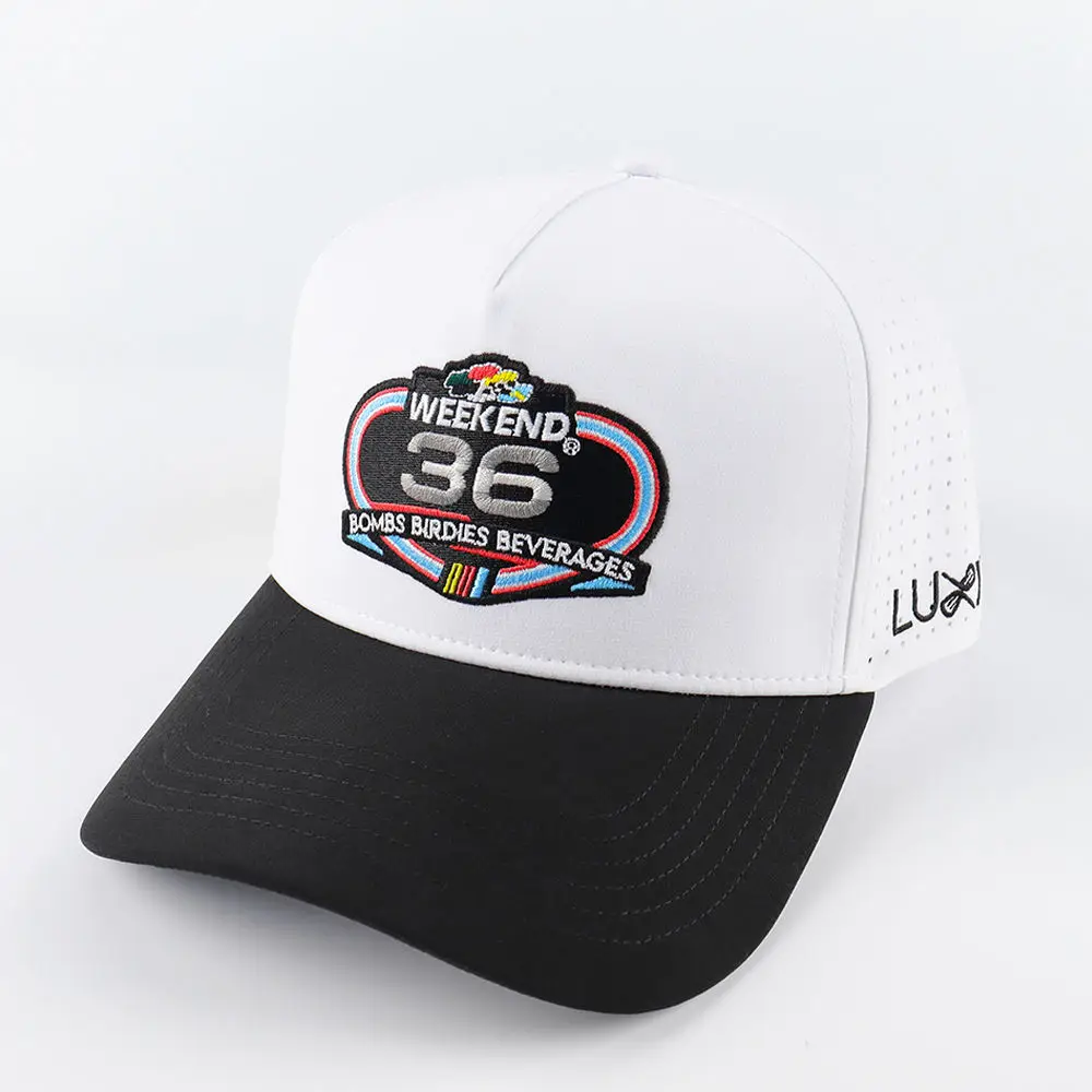 Wholesale custom embroidered logo men's baseball cap, laser-ventilated outdoor sports camping men's golf cap