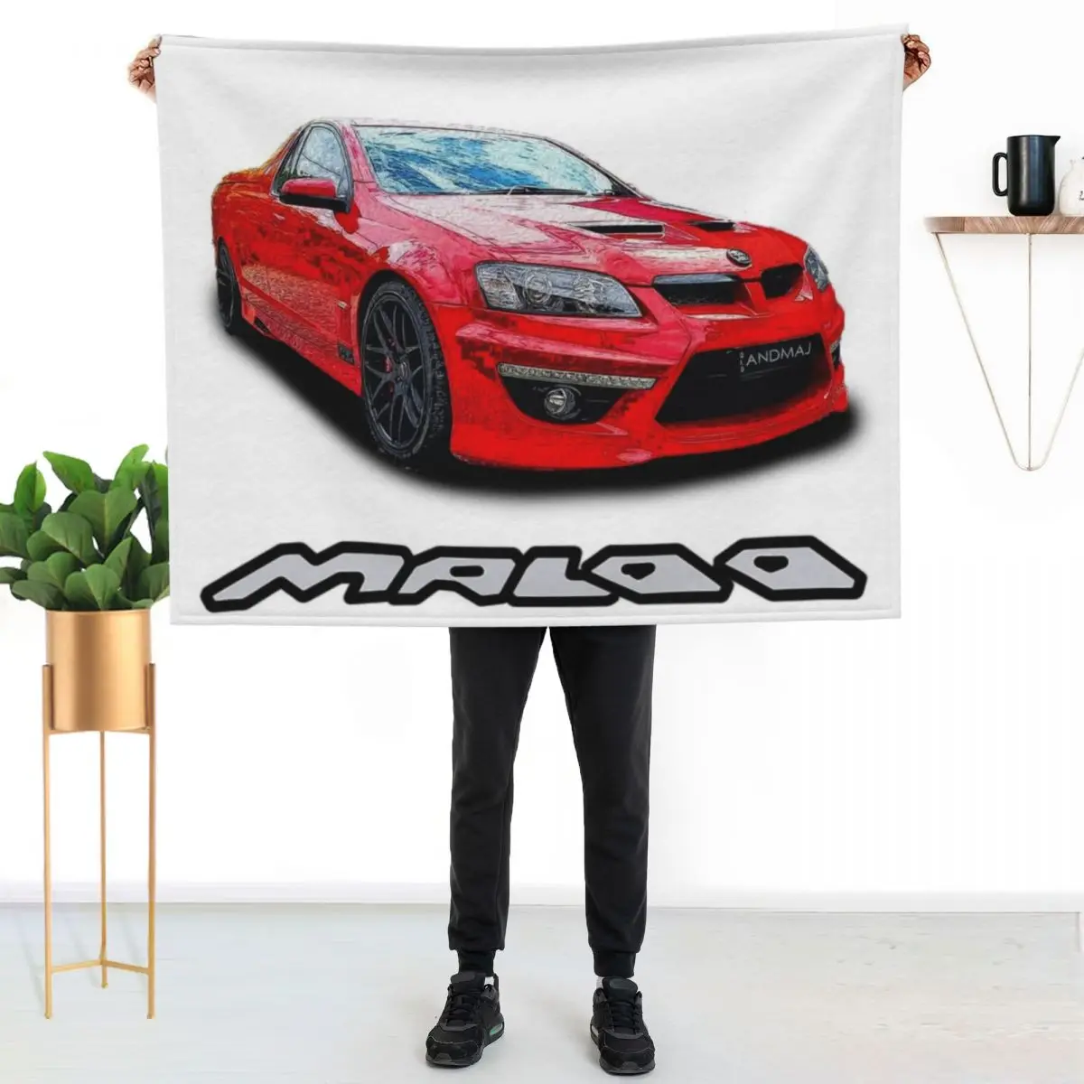 Sting Red VE HSV Maloo Throw Blanket Soft Beds Heavy Hairys Luxury Designer Camping Plush Blankets