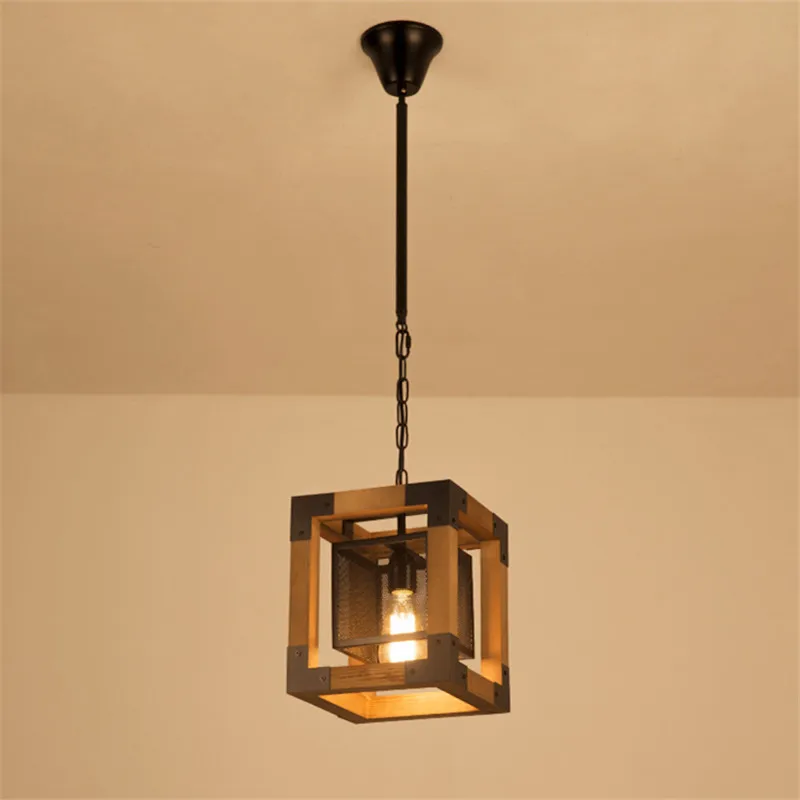 MantoLite Hanging Lamps for Ceiling Fixtures Dining Room Kitchen Island Ceiling Chandelier Height Adjustable Wood Hanging Light
