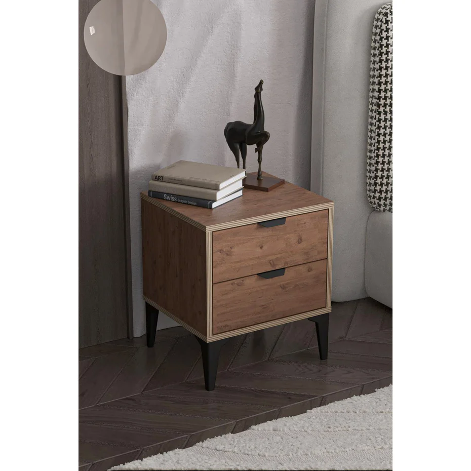 SARMOBİ Arden 2 Elegant Nightstands With 2 Drawers Komodin Nightstand Furniture