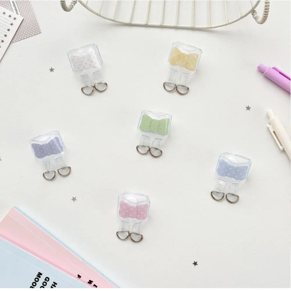 Cute Polka Dot Bow Bag Hanging Buckle Transparent DIY Ita Bag Buckle Mountain Climbing Buckle Bowknot Star Keychain Gift