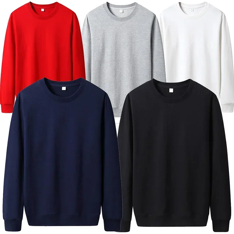 Reine Baumwolle Schleife Herren Frau Hoodies Rundhals Sweatshirts Männer Mode Lässig Sport Rundhals Pullover Streetwear Solide Hoodie