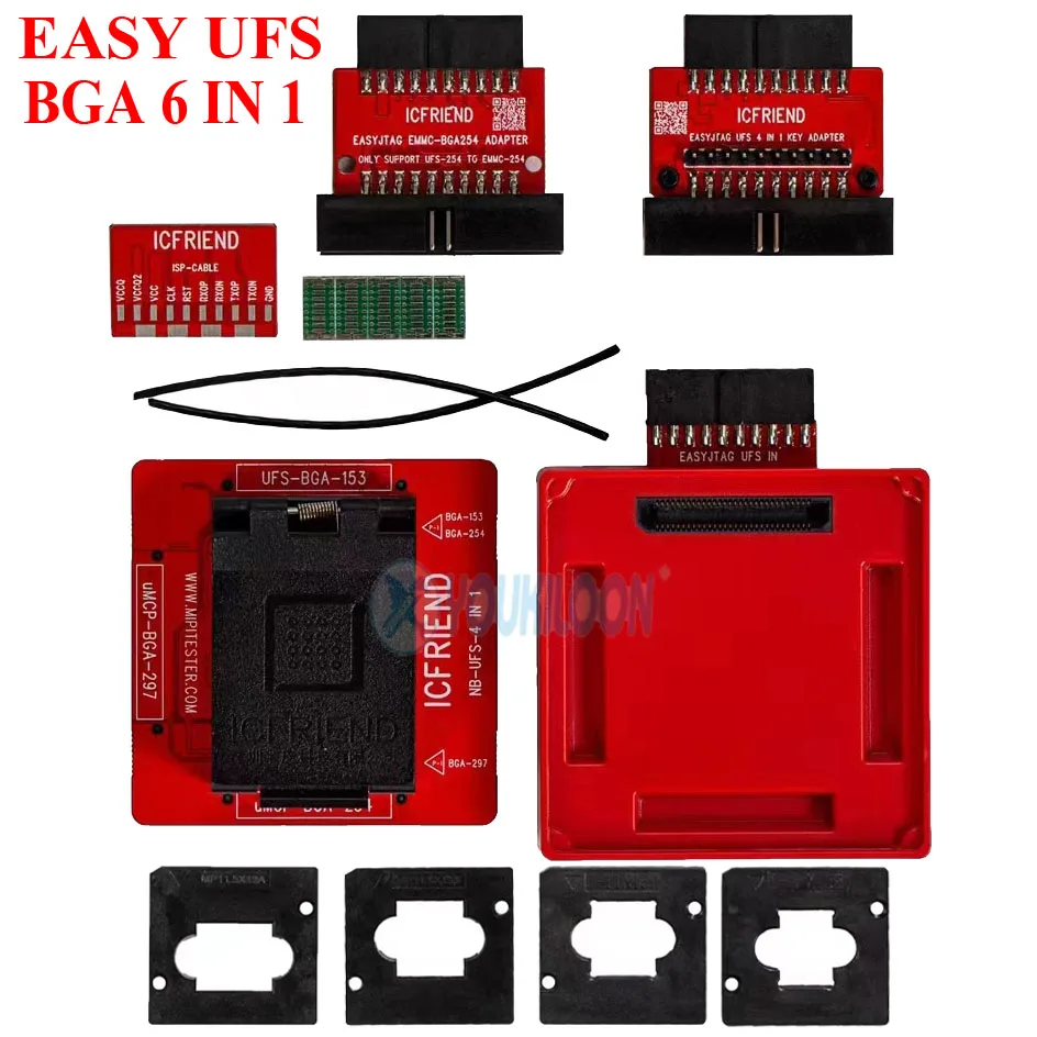 2025 NEW ORIGINAL ICfriend 6 in 1 UFS (Simplfied) BGA153 BGA254 BGA297 ICFriend Socket for Easy Jtag Plus Box