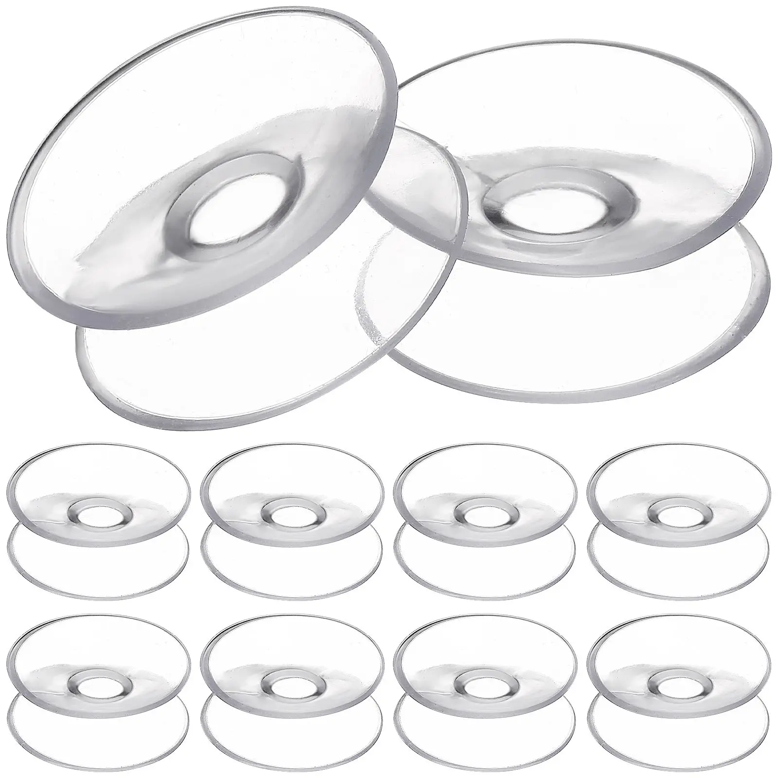 

10pcs Double Sided Suction Cups 30mm Clear PVC Shock Absorbers for Glass Mirrors Home Office Dual Side Sucker Pads