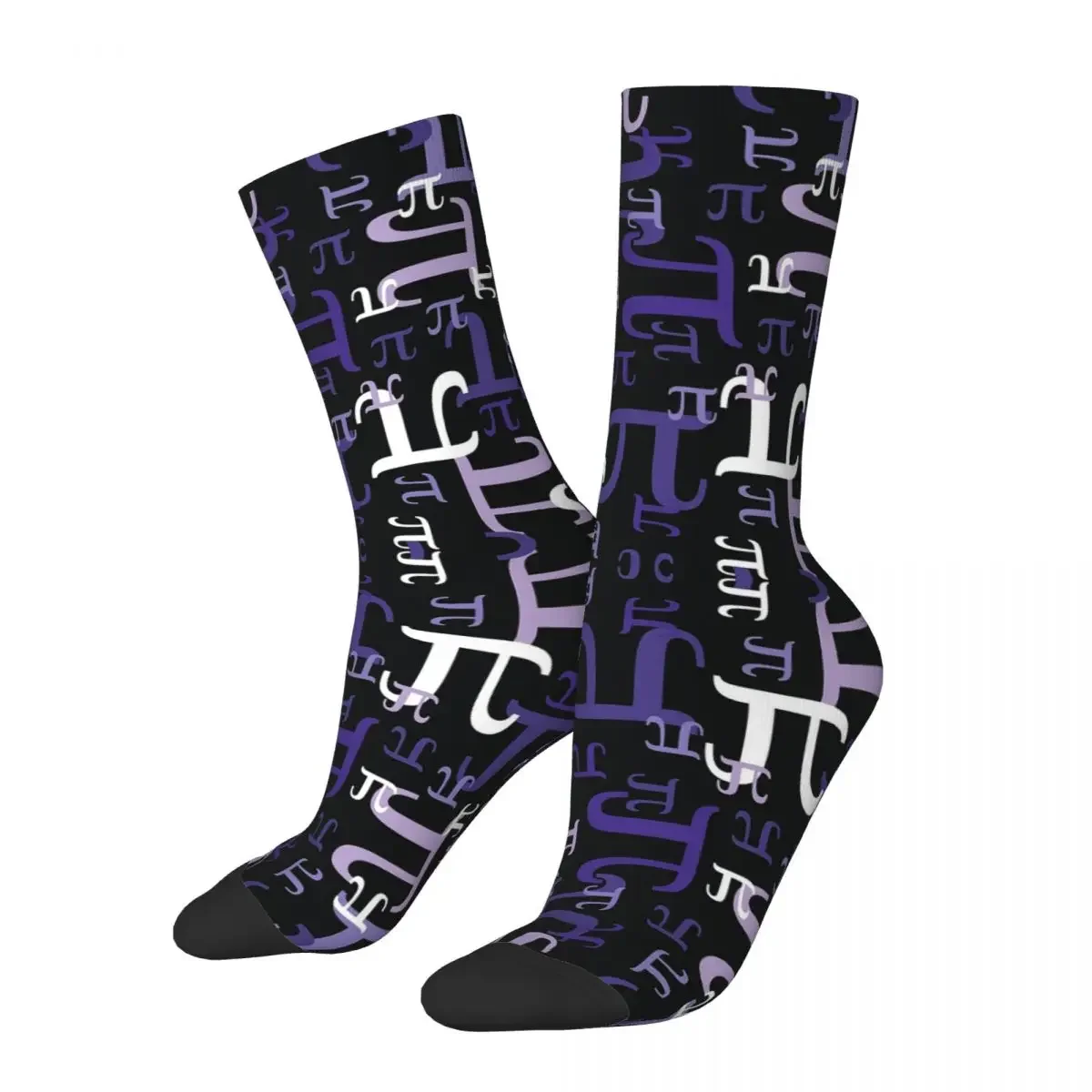 Pieces Of Pi (Purple) Socks Harajuku Sweat Absorbing Stockings All Season Long Socks Accessories for Unisex Birthday Present