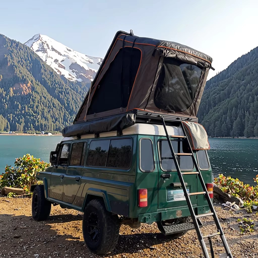 Factory Direct Sales 2 Person Compact Lightweight Aluminum Alloy Oxford Double Layer Car Roof Tent 3000mm Waterproof Four-season