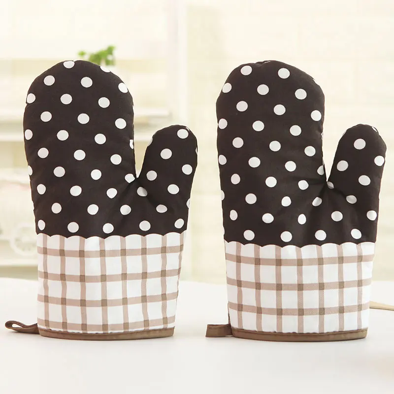 

Gloves Microwave Gloves 1PCS Cotton Insulated Baking Heat Resistant Gloves Oven Gloves Polyester Non-Slip Cute Kitchen Tools