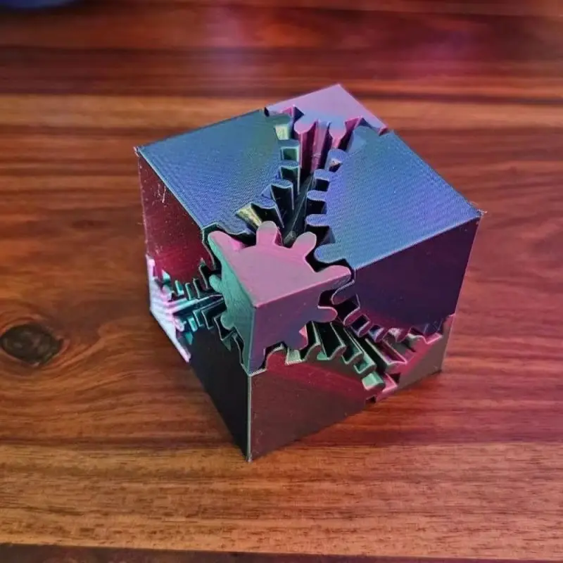 3d Gear Rotation Decompresses The Gear Ball Unpack Cube Rotating Desktop Dazzling Gear Ball 3d Printed Gear Rotating Ball