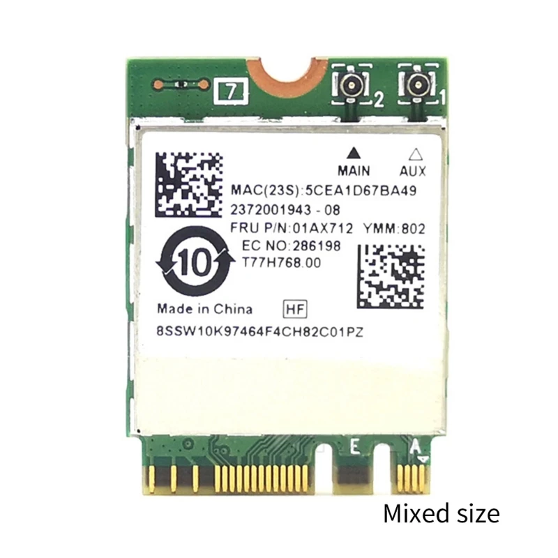 896F 802.11AC Wireless Card802.11AC RTL8822BE BT4.0 2.4/5G 1200Mb M2-NGFF