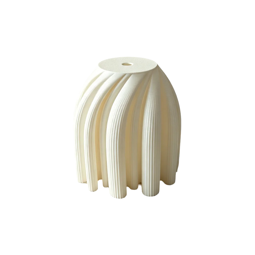 Exquisite 3D Printed Lampshade Layered Wave Texture Design Decorative Desk Lamp Lampshade Soft Light Shock-resistant