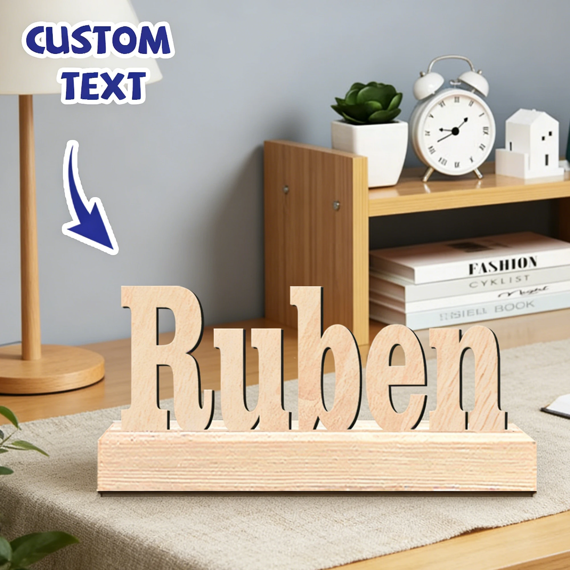 1pc Custom Name Wooden Sign,Pe - Home Decor Names review and price