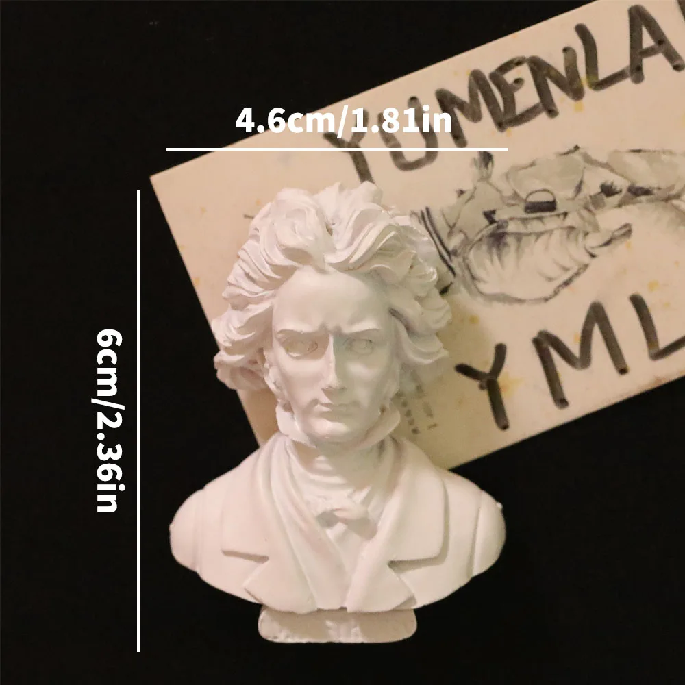 2 Pieces/Set, Refrigerator Magnets, Refrigerator Magnet Set, 3D Stereo Refrigerator Magnets, Magnets, Decorative Magnets, Home Decoration, Sculpture Decoration, Beethoven, Refrigerator Decoration