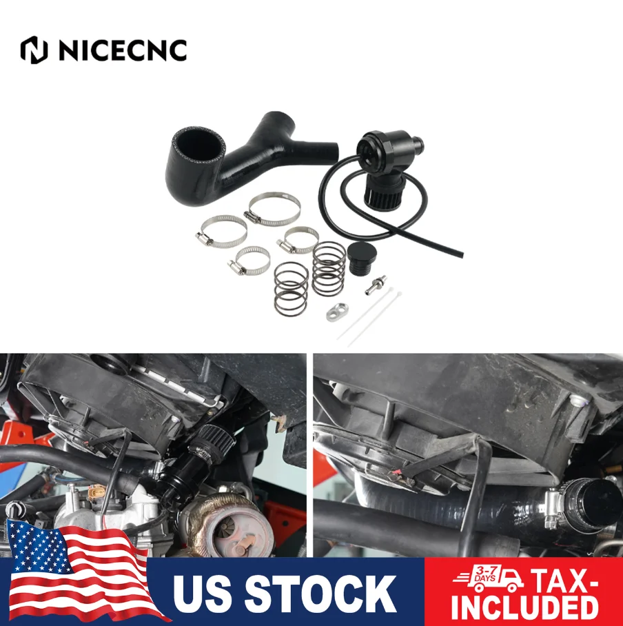

NICECNC For Can-Am Maverick X3 4x4 BOV XRS X Turbo DPS 2017 2018 2019 ATV Turbo Blow Off Valve Kit Aero Aluminum CNC Machining