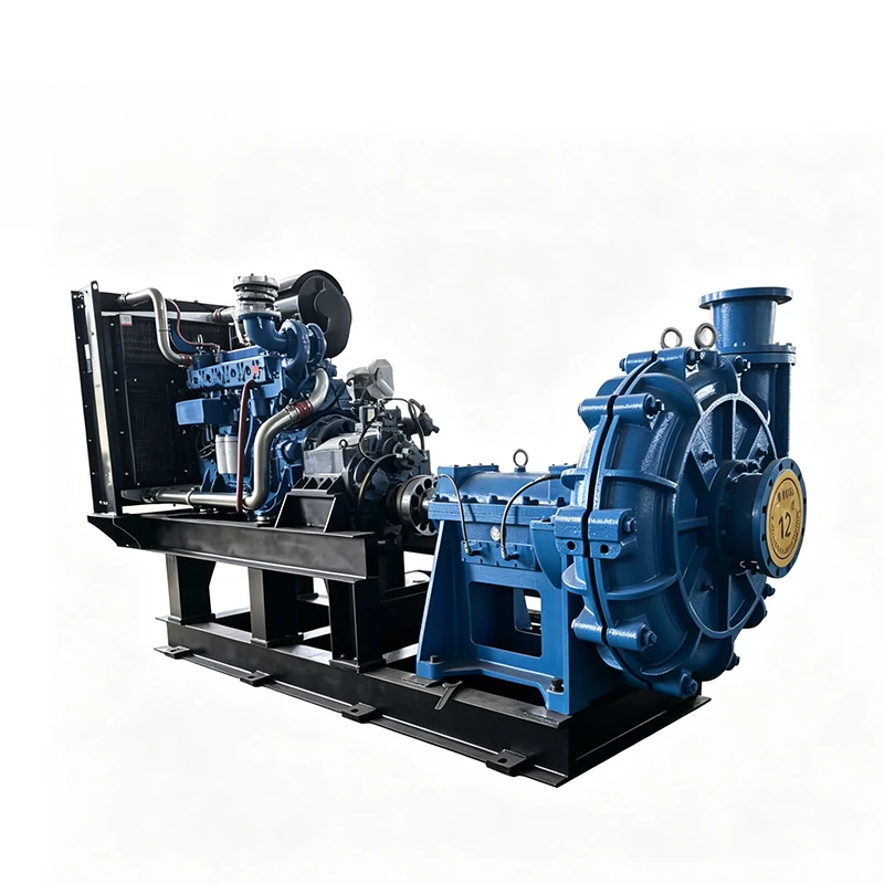 Horizontal split type mining slurry pump driven by diesel engine