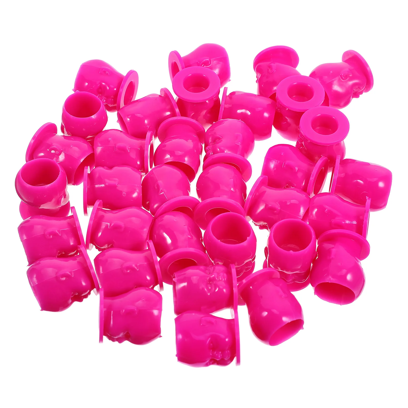 

200 Pcs Tattoo Ink Cup Holders Caps Makeup Pigment Cups for Tattooing Rosy