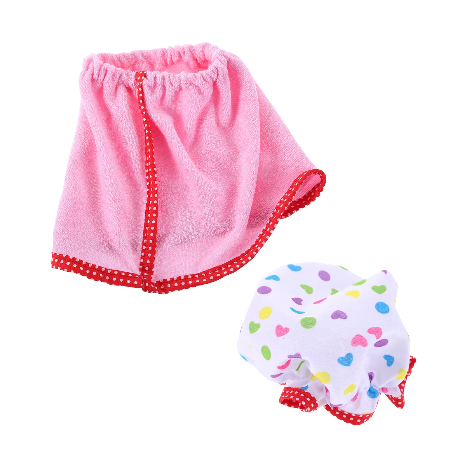 

18 inch Clothes Shave Set Costume Bathrobe Hat Accessory Loungewear Baby Robe Sleeping Clothes Shower Cap Puppet