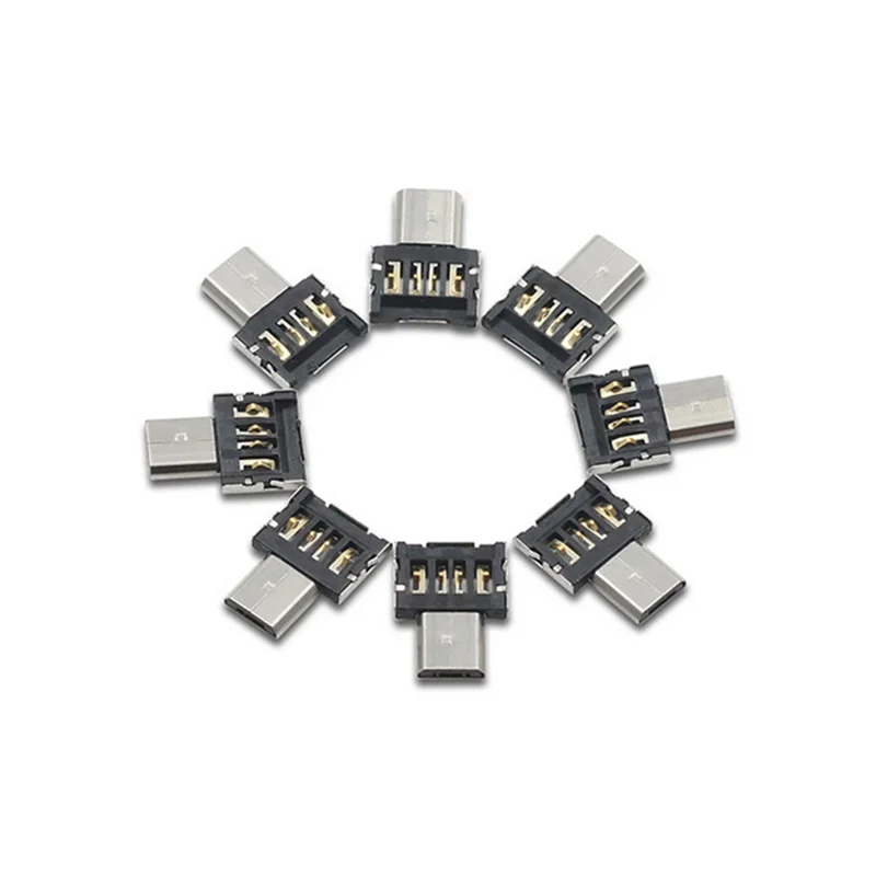 1-5PCS OTG Micro USB Type C Adapter USB-C Male to USB 2.0 Female Data Connector for Macbook Samsung Xiaomi Huawei Android Phone