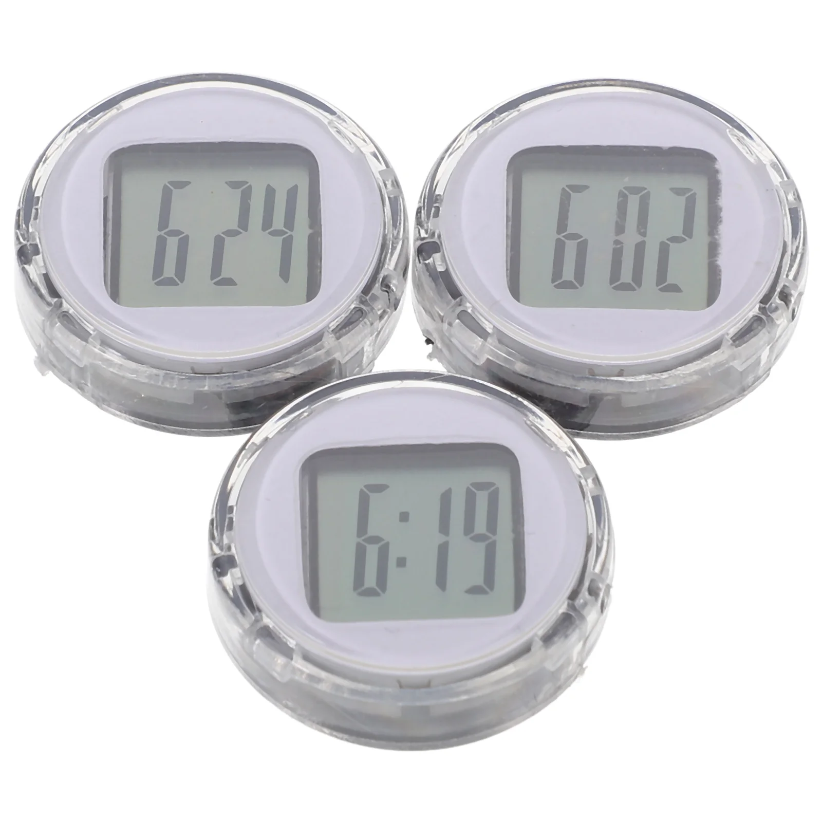 

3Pcs Exquisite Mini Motorcycle Clocks Waterproof Easy-to-Read Timer Car Clock Mini Motorcycle Clock
