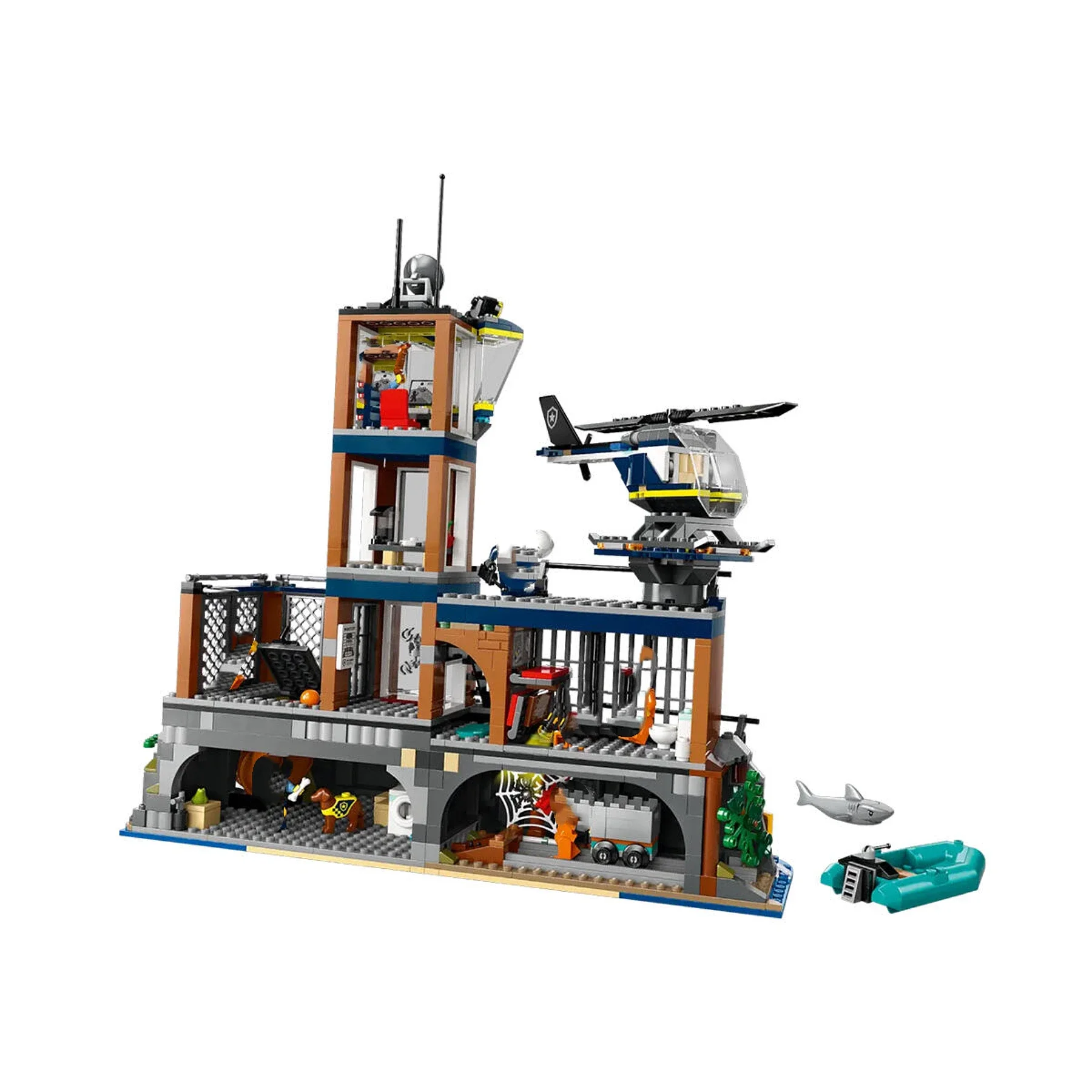 Sea Island Prison Escape 60419 60130 Set Building Blocks Swat City Police Station Helicopter Bricks Educational Kids Toys Gift