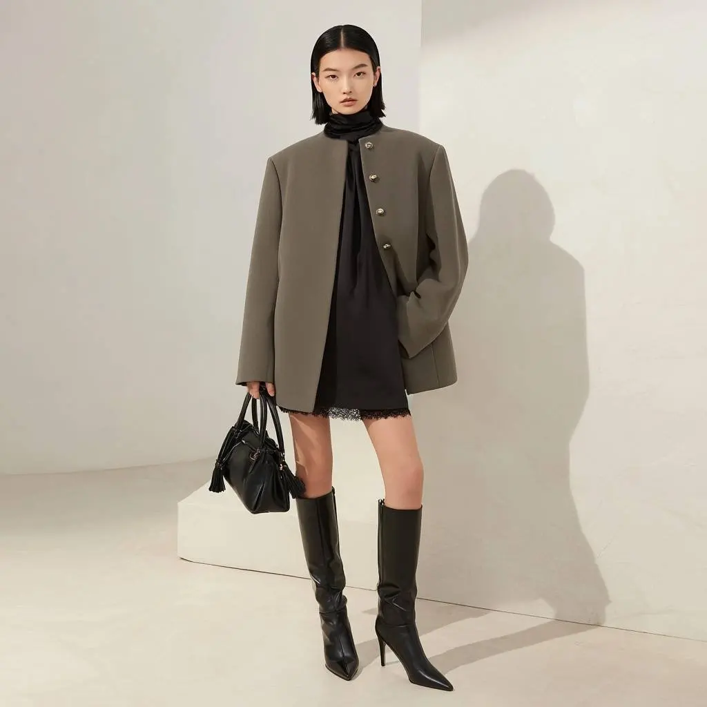 

Women's Casual round Neck Jacket Fashion Top Wear for Autumn Winter Comfortable Warm Style Clothing