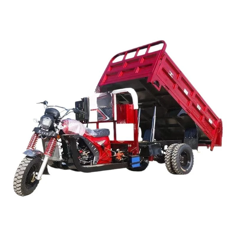 Three-wheeled motorcycle freight five-wheeled double-top dump household