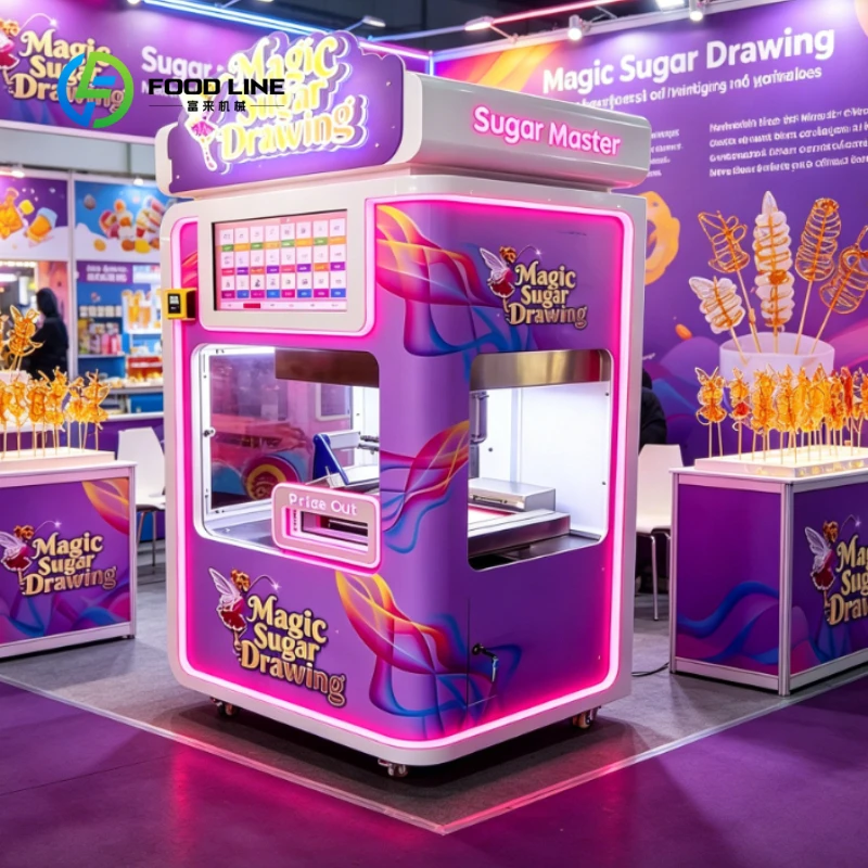 Customized AI Sugar Painting Printer Vending Kiosk, Magic Sugar Drawing Self-Service Machine with Low Power Consumption