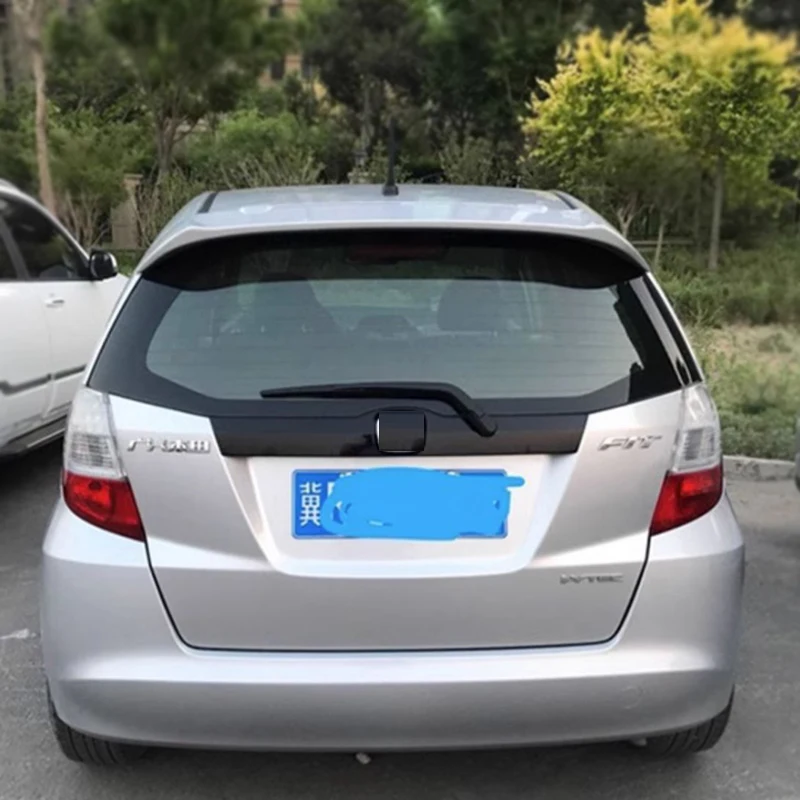 For Honda Fit Jazz 2008 2009 2010 2011 2012 2013 ABS Plastic Unpainted Color Rear Roof Spoiler Tail Trunk Boot Lip Wing