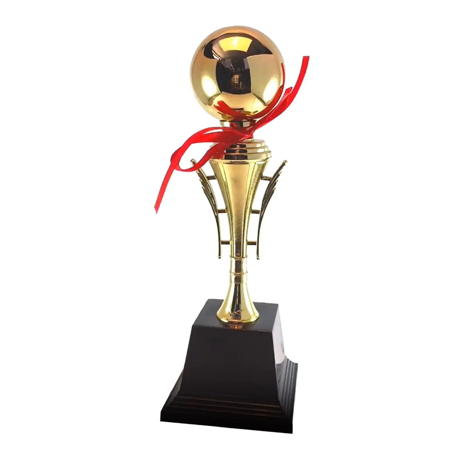 Spherical Trophy Soccer Golden Ball Trophy Large Football Trophy Decor Football Stuff Golden Ballon Football for Competitions