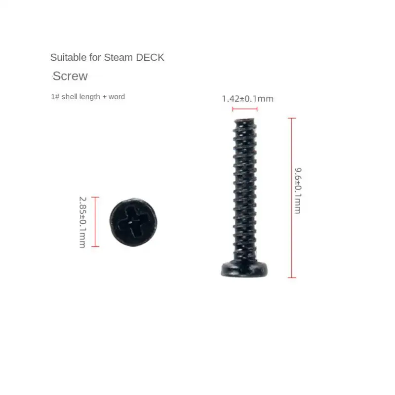 1pcs Suitable For For Steam DECK Game Handheld Case Back Cover Replacement Phillips Screw Long And Short Flat Set