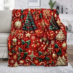 Candy cane Microfiber Blanket Super Soft Throw Blankets For Bed Bedspread Sofa Decorative Camping Picnic Winter Warm Blanket